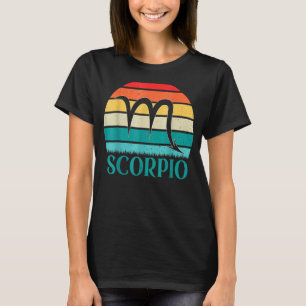 Scorpio Retro Sunset Zodiac Sign Birthday 1 T-shirt