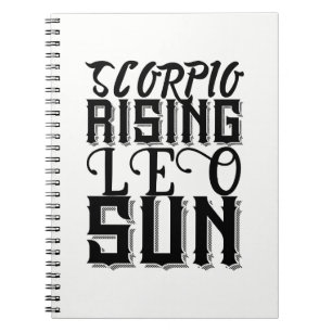 Scorpio Rising Leo Sun Astrology Horoscope Zodiac Notitieboek