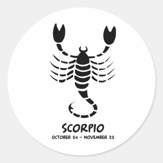 Scorpio Ronde Sticker (Voorkant)