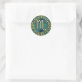 Scorpio Ronde Sticker (Tas)