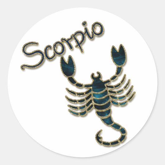 Scorpio Ronde Sticker (Voorkant)