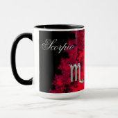 Scorpio Rood en Zwarte Zodiac Mok (Links)