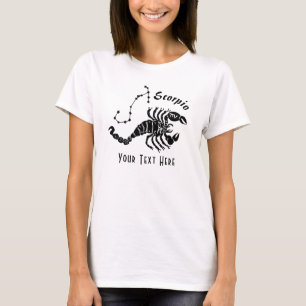 Scorpio Scorpion Constellatie met tekst Birthday T-shirt