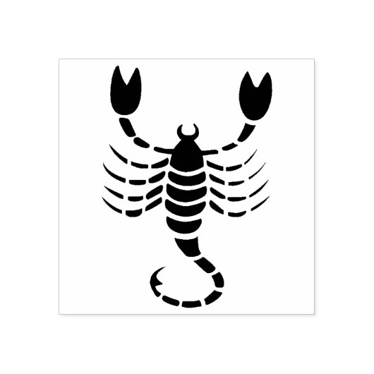 scorpio scorpion zodiac art stamp 	rubberstempel (Afrduk)