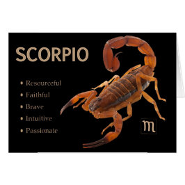 Scorpio/Scorpion Zodiac-kaart met kenmerken