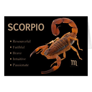 Scorpio/Scorpion Zodiac-kaart met kenmerken