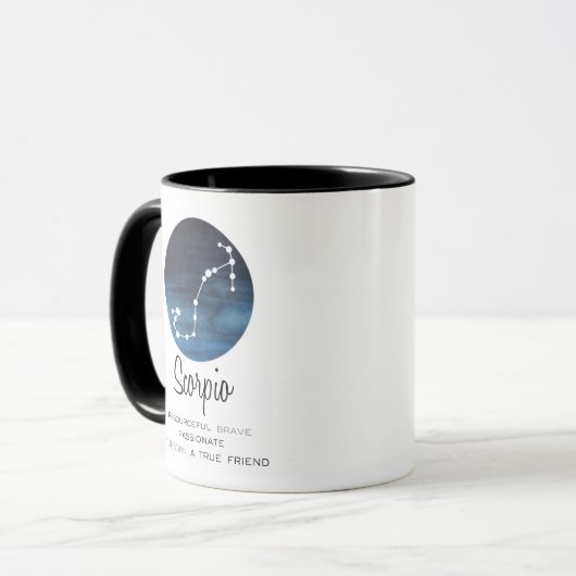 Scorpio Sign, Constellation, Zodiac Coffee Mok (Voorkant links)