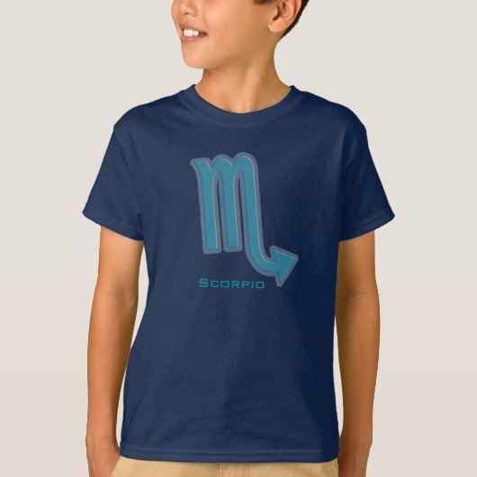 "Scorpio" signe graphique d'eau zodiac t-shirt enf (Devant)