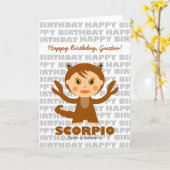 Scorpio signe Zodiac carte d'anniversaire (Fleur jaune)