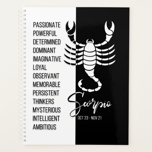Scorpio signe Zodiac, noir & blanc (Devant)