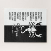 Scorpio signe Zodiac, Puzzle noir et blanc (Horizontal)