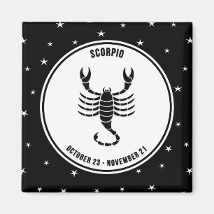 Scorpio signe Zodiaque, Aimant noir et blanc