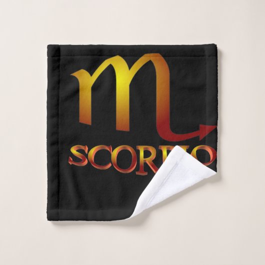 Scorpio Star Gold Bad Handdoek (Wasdoekje)