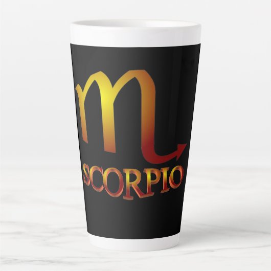 Scorpio Star Gold Latte Mok (Voorkant)