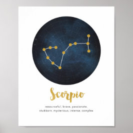 Scorpio-sterteken afdrukken poster