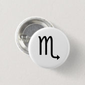 Scorpio Symbol Zodiac Ronde Button 3,2 Cm (Voorkant /achterkant)