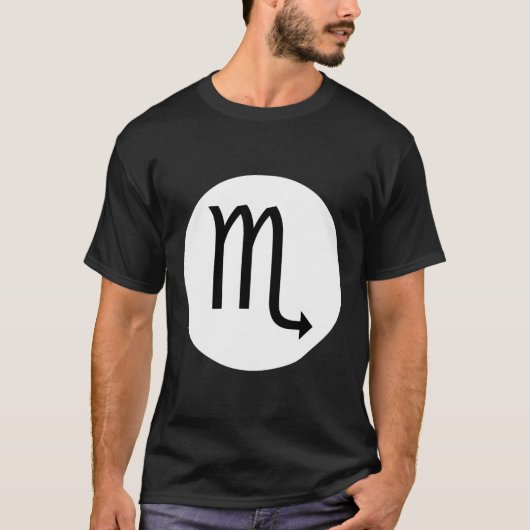 Scorpio-symbool - donker T-shirt (Voorkant)