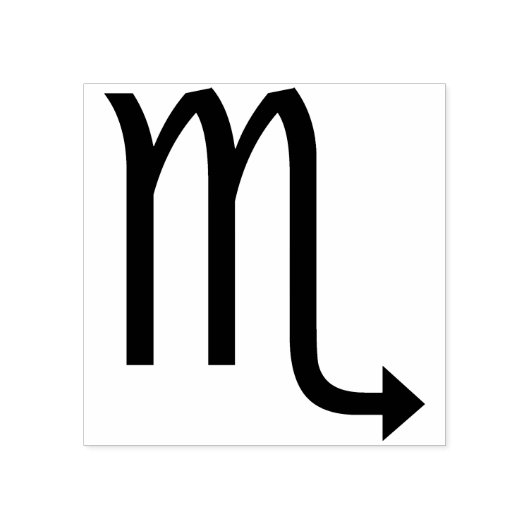 scorpio-symbool, kunststempel 	rubberstempel (Afrduk)