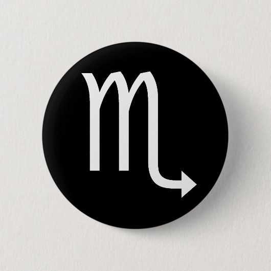 Scorpio-symbool Ronde Button 5,7 Cm (Voorkant)