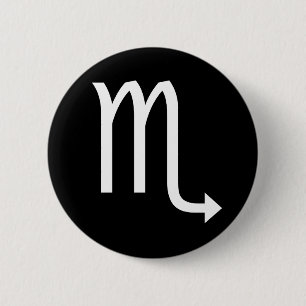 Scorpio-symbool Ronde Button 5,7 Cm
