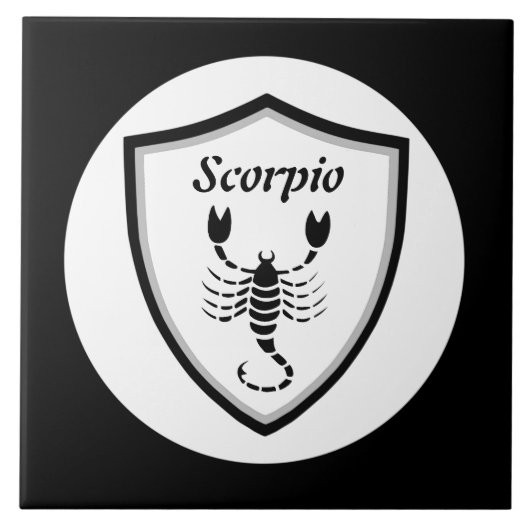 Scorpio-symbool Tegeltje (Voorkant)