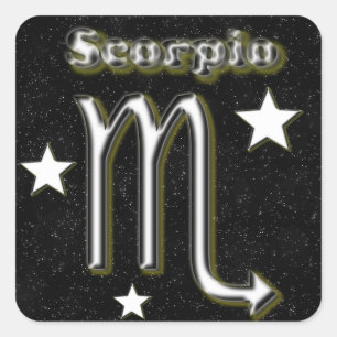 Scorpio-symbool Vierkante Sticker