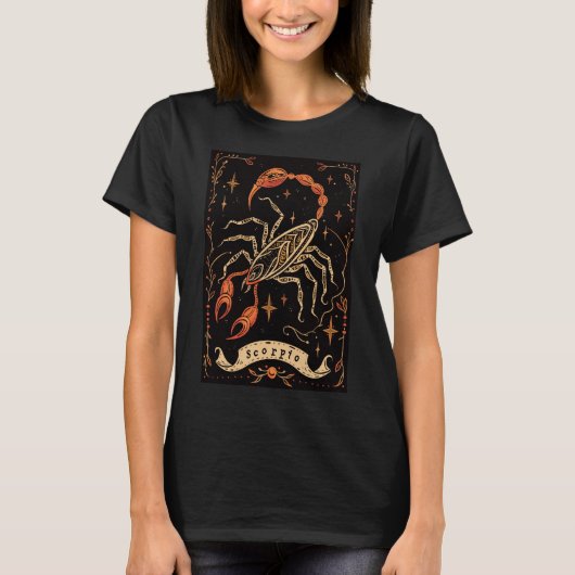 Scorpio - T-shirt Celestial Zodiac Art (Devant)