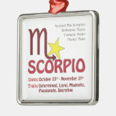 Scorpio Traits Square Ornament (Links)