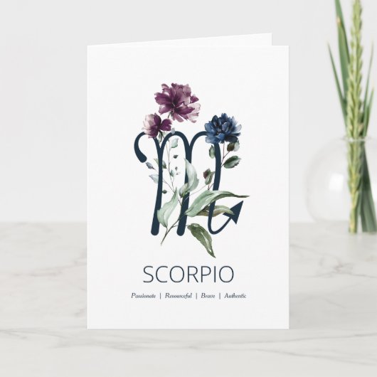 Scorpio Traits Verjaardag Kaart (Voorkant)