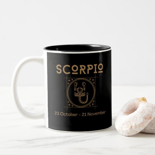 Scorpio Tweekleurige Koffiemok (Met donut)
