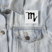 Scorpio Vierkante Button 5,1 Cm (In situ)