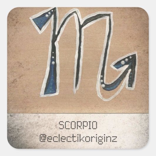 Scorpio Vierkante Sticker (Voorkant)