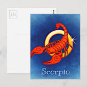 Scorpio voor astrologisch teken briefkaart (Voorkant / Achterkant)