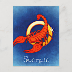 Scorpio voor astrologisch teken briefkaart