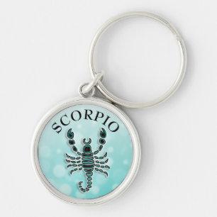 Scorpio voor blauwgroen en zwarte Horoscoop Sleutelhanger