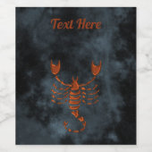 Scorpio Wijn Etiket (Enkel label)