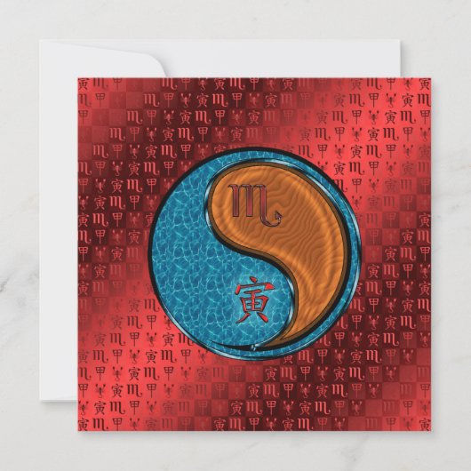 Scorpio & Wood Tiger Kaart (Voorkant)