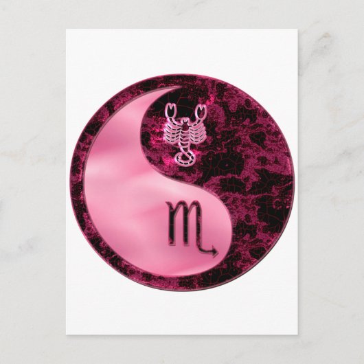 Scorpio Yin Yang Briefkaart (Voorkant)