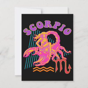 Scorpio Zodiac Art Owner Gift   Cute, Funny Gift Kaart