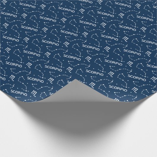 Scorpio Zodiac Astrological Sign Pattern Cadeaupapier (Hoek)