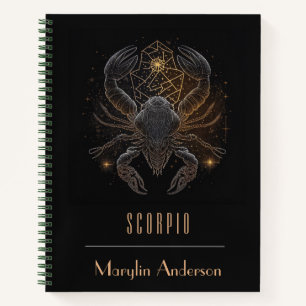 SCORPIO ZODIAC ASTROLOGY CONSTELLATION CUSTOM NOTITIEBOEK