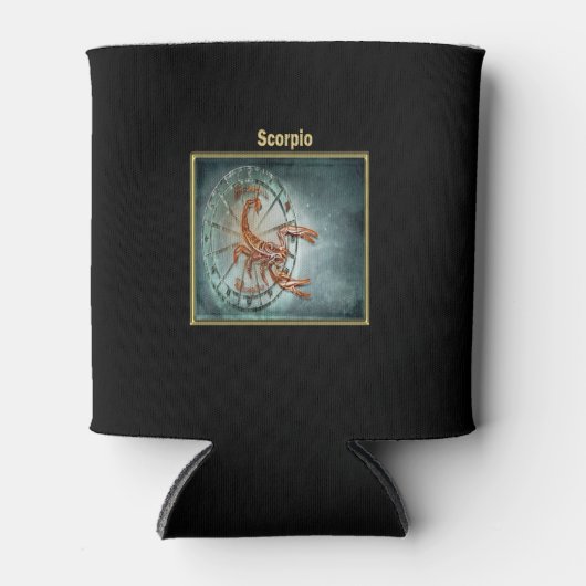 Scorpio Zodiac Astrology design Blikjeskoeler (Voorkant)