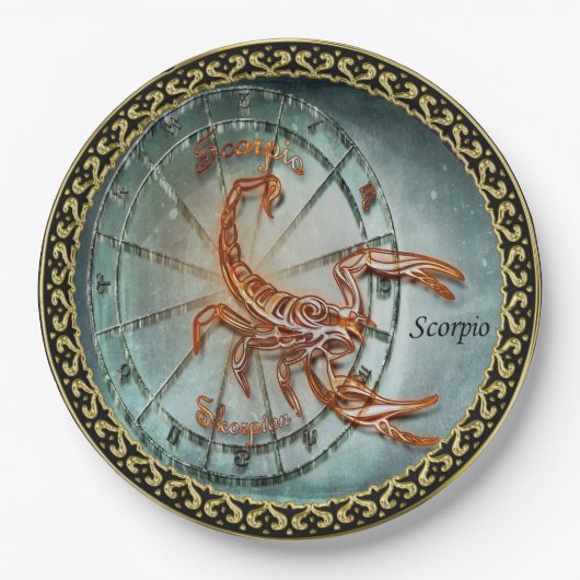 Scorpio Zodiac Astrology design Papieren Bordje (Voorkant)