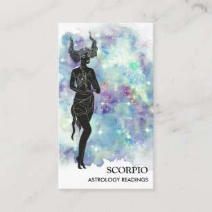 *~* SCORPIO Zodiac Astrology Readted Blue Blauwgro Visitekaartje