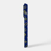 Scorpio Zodiac+Astrology Symbols Pattern Gld+Blues (Côté gauche)