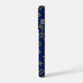 Scorpio Zodiac+Astrology Symbols Pattern Gld+Blues (Côté gauche)