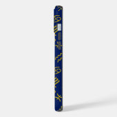 Scorpio Zodiac+Astrology Symbols Pattern Gld+Blues (Côté gauche)