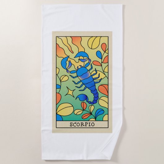 Scorpio Zodiac Beach Towel Strandlaken (Voorkant)