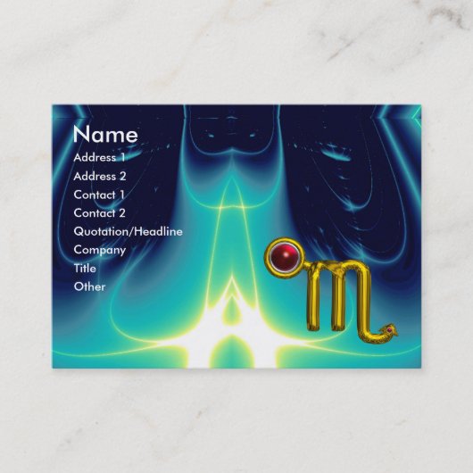 SCORPIO ZODIAC BIRTHDAY Red Grenade Visitekaartje (Voorkant)