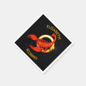 Scorpio Zodiac Birthday-teken met uw aangepaste na Servetten (Hoek)